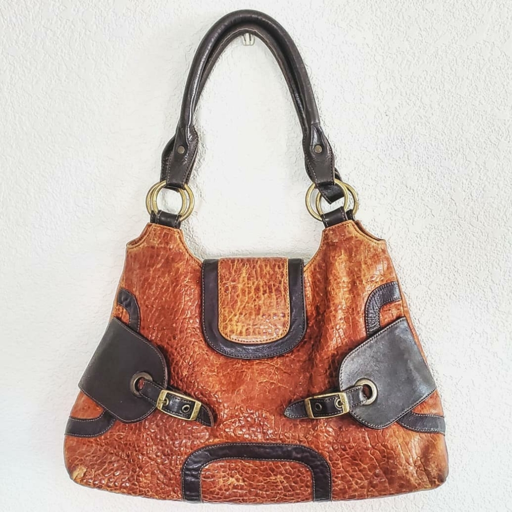 Retro hobo satchel leather Kiki Pearl purse